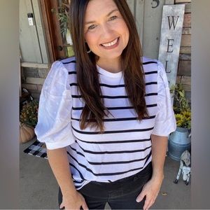 Moriella Puff Sleeve Top by LULAROE